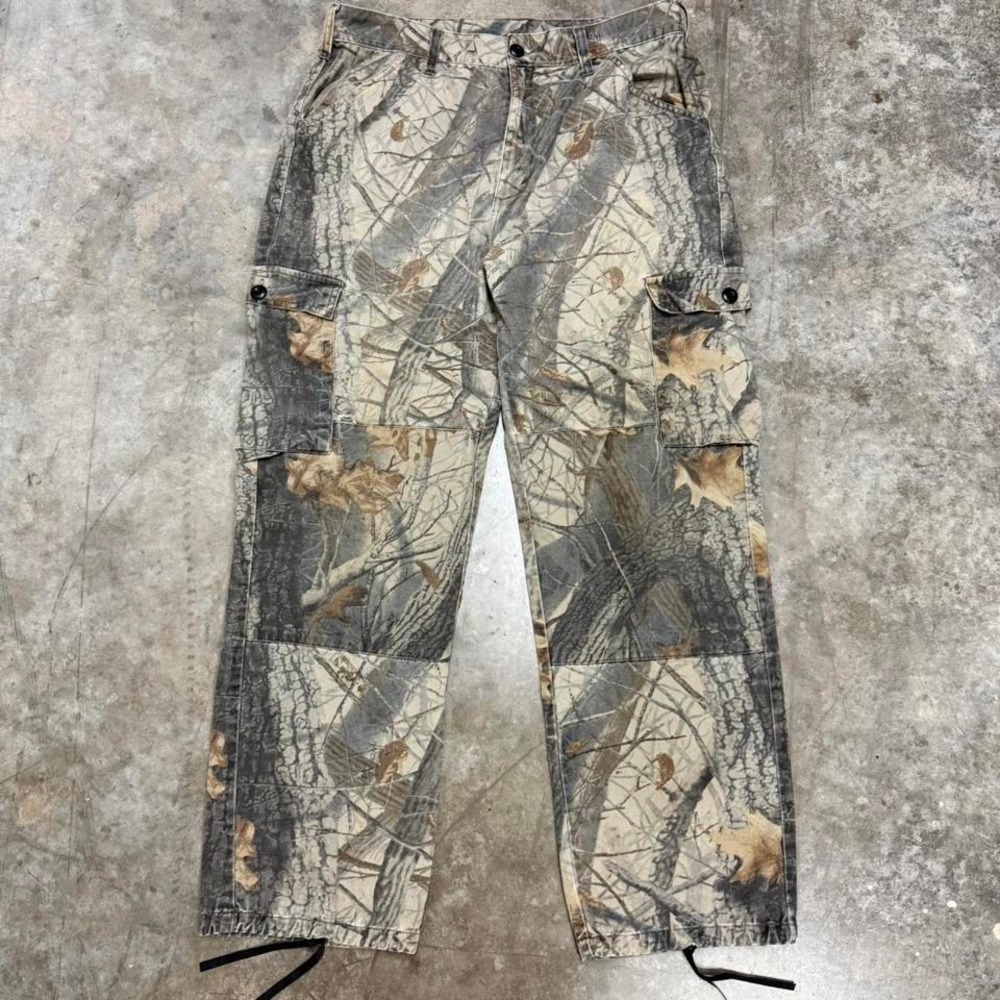 Vintage‎ Walls Double Knee Faded Camo Relaxed Fit Adjustable Pants 34x31